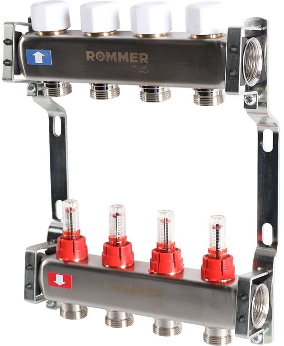 Для отопления Rommer 1"/3/4"x4 с расходомерами (RMS-1200-000004) фото#2
