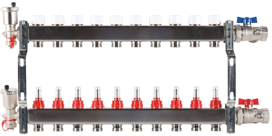 Для отопления Rommer 1"/3/4"x10 с расходомерами (RMS-1210-000010) фото#3