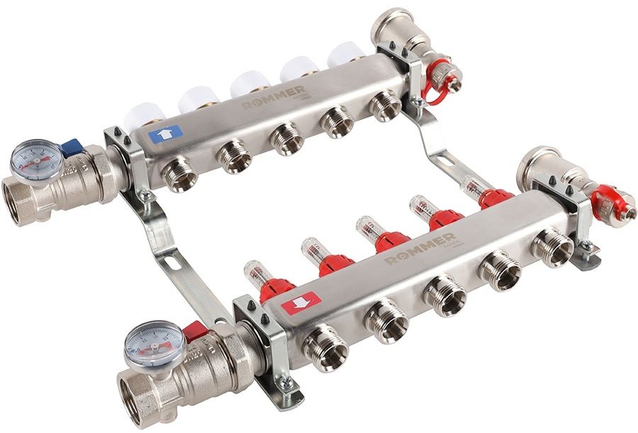 Для отопления Rommer 1"/3/4"x5 с расходомерами (RMS-1210-000005) фото#4