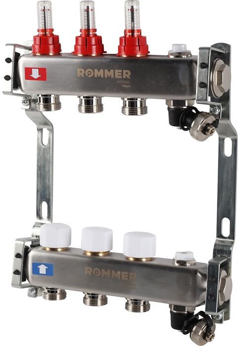 Для отопления Rommer 1"/3/4"x3 с расходомерами (RMS-1201-000003) фото#2