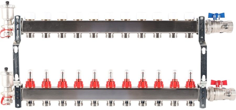 Для отопления Rommer 1"/3/4"x11 с расходомерами (RMS-1210-000011) фото#3