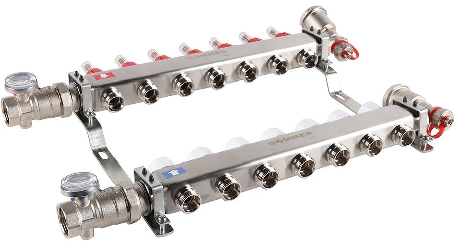 Для отопления Rommer 1"/3/4"x7 с расходомерами (RMS-1210-000007) фото#4
