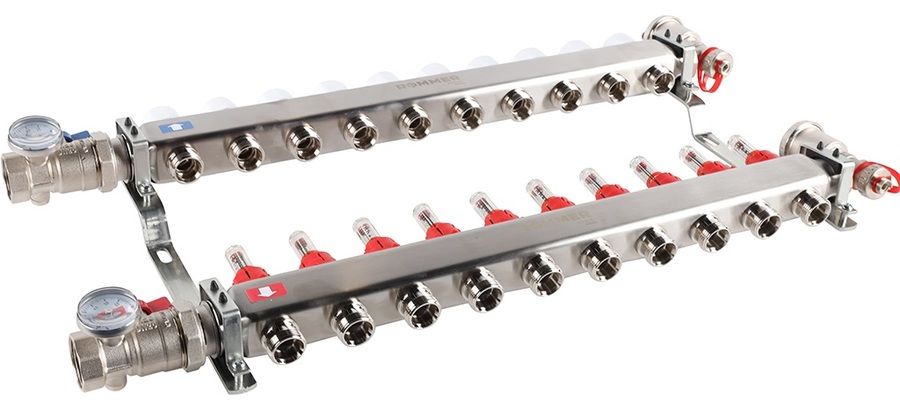 Для отопления Rommer 1"/3/4"x10 с расходомерами (RMS-1210-000010) фото#4