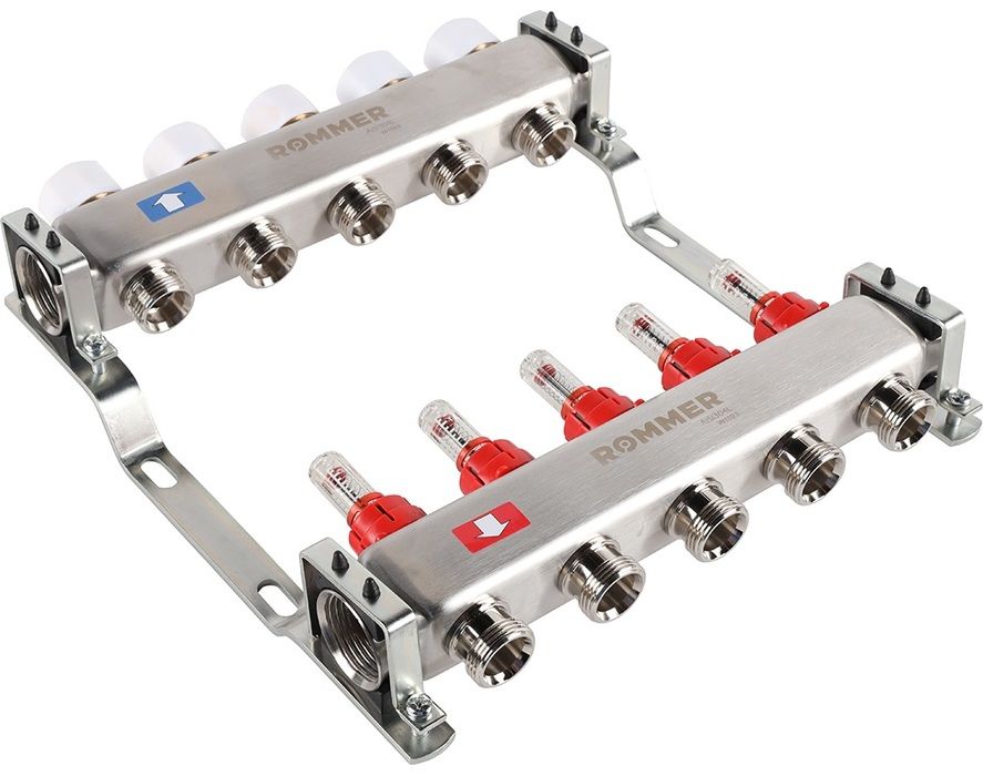 Для отопления Rommer 1"/3/4"x5 с расходомерами (RMS-1200-000005) фото#4