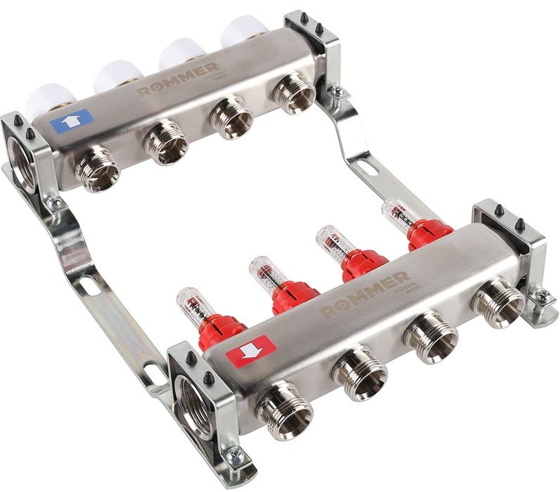 Для отопления Rommer 1"/3/4"x4 с расходомерами (RMS-1200-000004) фото#4