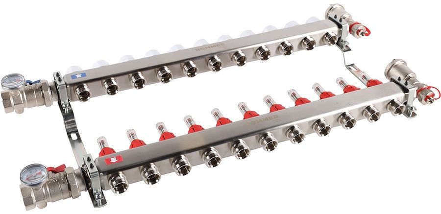 Для отопления Rommer 1"/3/4"x11 с расходомерами (RMS-1210-000011) фото#4