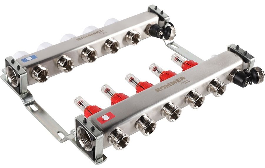 Для отопления Rommer 1"/3/4"x5 с расходомерами (RMS-1201-000005) фото#4