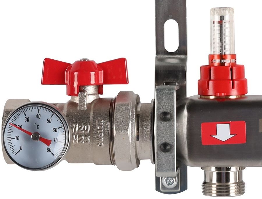 Для отопления Rommer 1"/3/4"x10 с расходомерами (RMS-1210-000010) фото#5