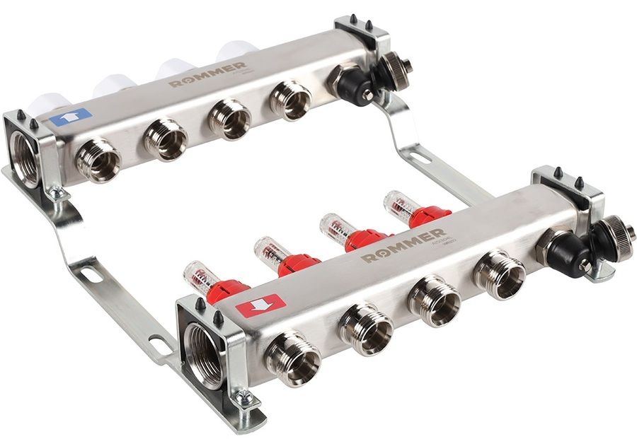 Для отопления Rommer 1"/3/4"x4 с расходомерами (RMS-1201-000004) фото#4
