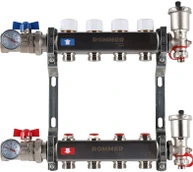 Для отопления Rommer 1"/3/4"x4 с запорными клапанами (RMS-3210-000004)