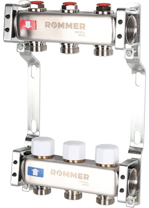 Для отопления Rommer 1"/3/4"x3 с запорными клапанами (RMS-3200-000003) фото#2