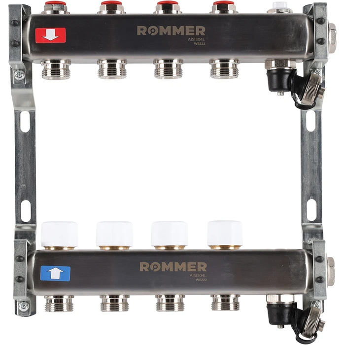Для отопления Rommer 1"/3/4"x4 с запорными клапанами (RMS-3201-000004)