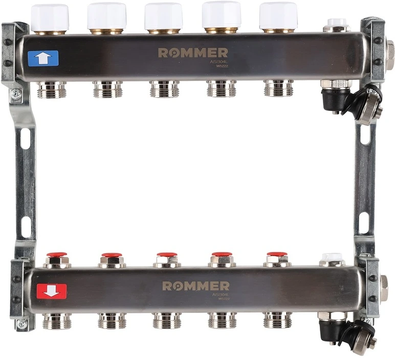Для отопления Rommer 1"/3/4"x5 с запорными клапанами (RMS-3201-000005)