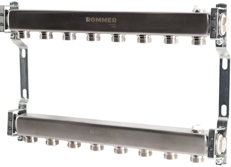 Для отопления Rommer 1"/3/4"x8 для радиаторной разводки (RMS-4401-000008) фото#2