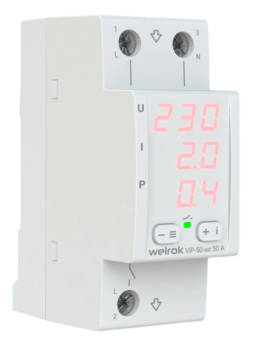 Реле напряжения Welrok VIP-50 red