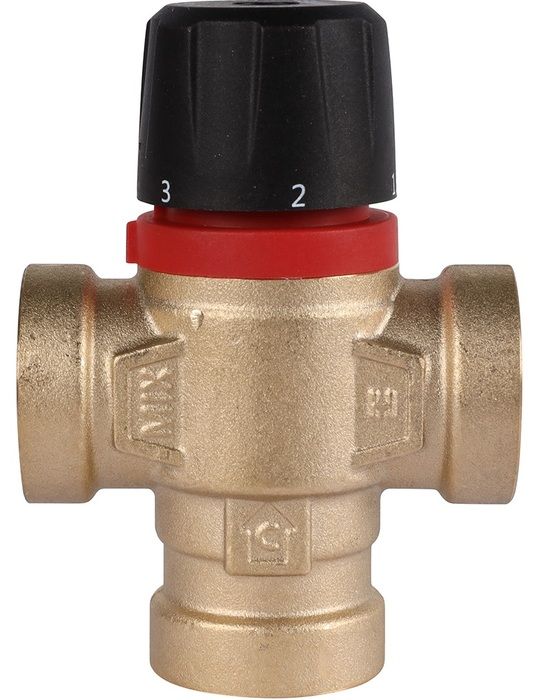 Смесительный клапан Rommer 3/4" ВР 35-60°С KV 1,6 (RVM-0112-166020) боковое смешивание фото#2
