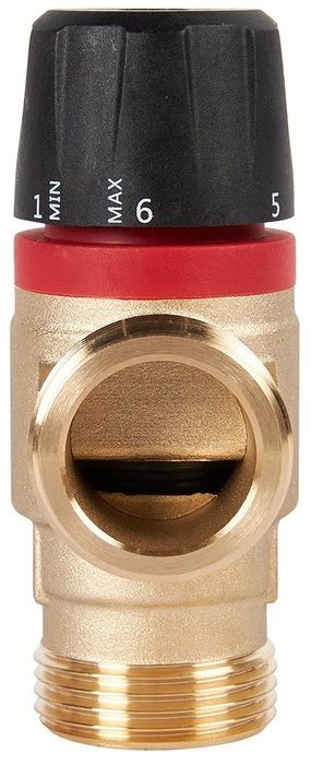 Смесительный клапан Rommer 3/4" НР 30-65°С KV 1,8 (RVM-1121-186520) центральное смешивание фото#2