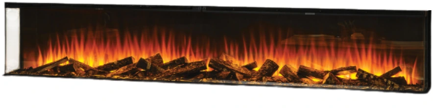 Линейный электрокамин British Fires New Forest 2400 with Deluxe Real logs