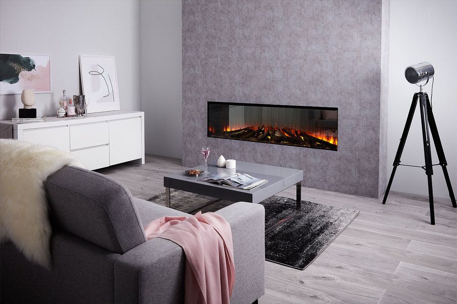 Линейный электрокамин British Fires New Forest 1600 with Deluxe Real logs фото#3