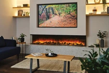 Линейный электрокамин British Fires New Forest 2400 with Deluxe Real logs фото#2