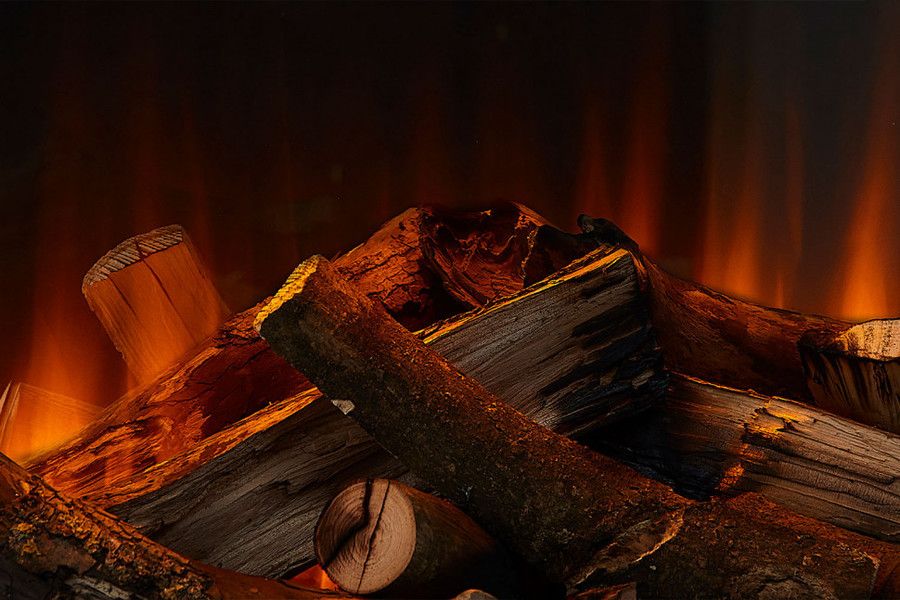 Линейный электрокамин British Fires New Forest 1200 with Deluxe Real logs фото#3