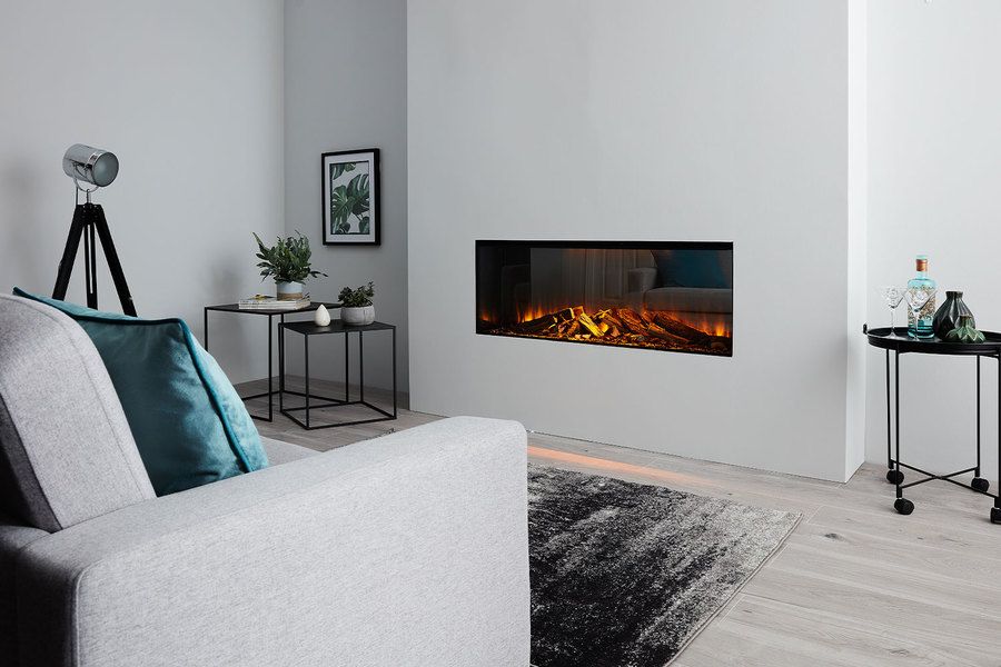 Линейный электрокамин British Fires New Forest 1600 with Deluxe Real logs фото#4