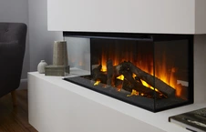 Линейный электрокамин British Fires New Forest 870 with Deluxe Real logs фото#3