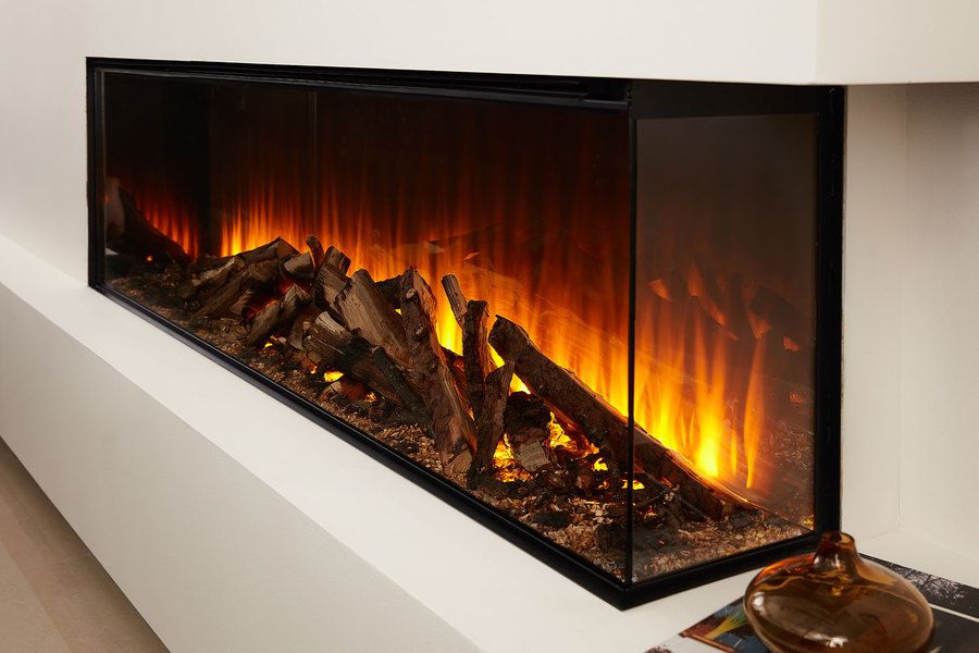 Линейный электрокамин British Fires New Forest 1600 with Deluxe Real logs фото#5