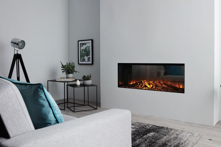 Линейный электрокамин British Fires New Forest 1200 with Deluxe Real logs фото#4