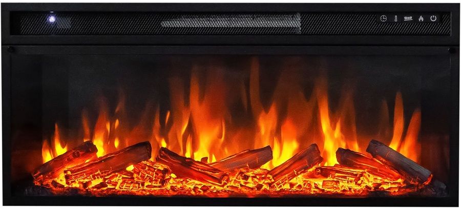 Линейный электрокамин Royal Flame LINE 42 SFT Stone Touch cерый мрамор с очагом Vision 42 LOG LED фото#3