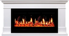 Линейный электрокамин Royal Flame California белый c очагом 5D V-ART 40