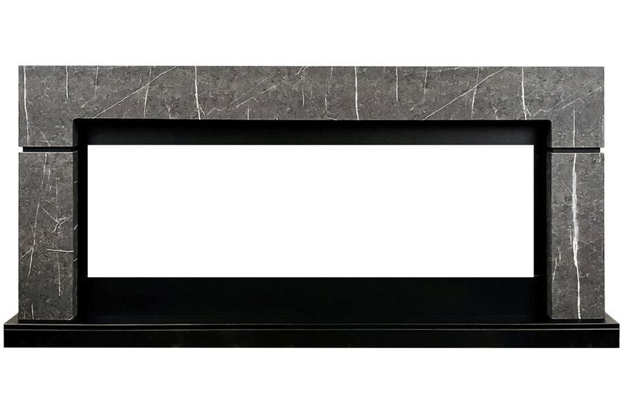Линейный электрокамин Royal Flame Lindos 60 SFT Stone Touch серый мрамор Vision 60 LED фото#2