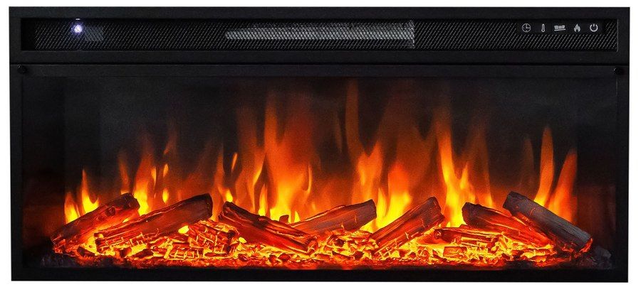 Линейный электрокамин Royal Flame Lindos белый c очагом Vision 42 LOG LED фото#3