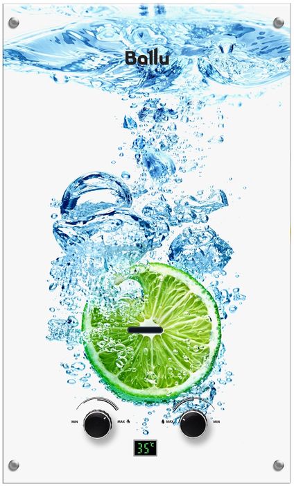 Газовый проточный водонагреватель Ballu GWH 10 Fiery Glass Lime фото#3