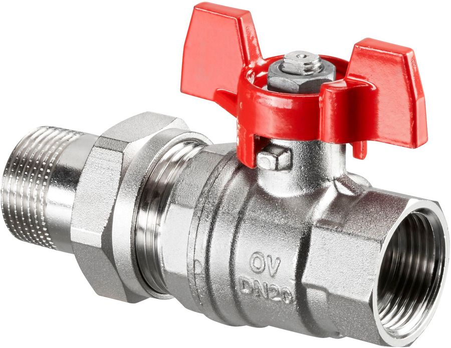 Шаровый кран Oventrop Optibal DN-32, 1 1/4, НВ, PN, бар-16 ручка-бабочка