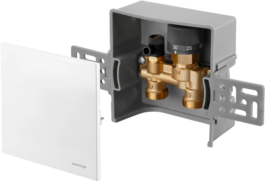 Набор терморегулятора Oventrop Unibox E RTL 20-40C, белый пластик