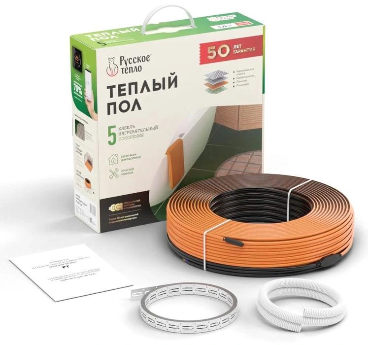 Нагревательный кабель Русское тепло РТ-1370-66,0