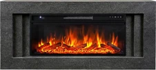 Линейный электрокамин Royal Flame Line 42 SFT Dark Grey с очагом Vision 42 LOG LED