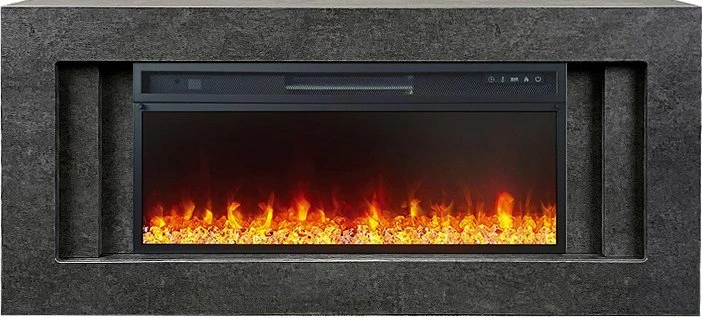 Линейный электрокамин Royal Flame Line 42 SFT Dark Grey с очагом Vision 42 LED