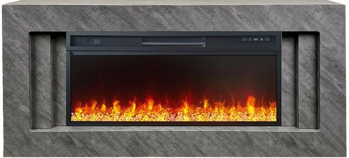 Линейный электрокамин Royal Flame Line 42 SFT Concrete с очагом Vision 42 LED
