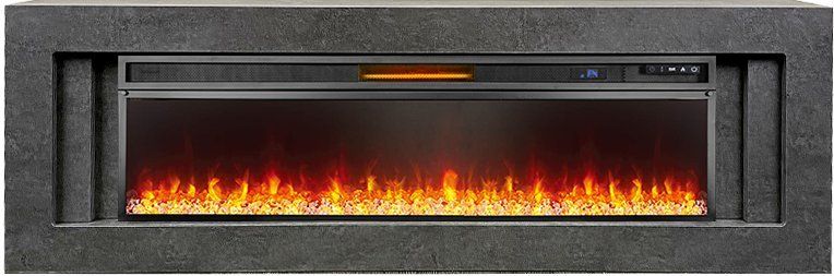 Линейный электрокамин Royal Flame Line 60 SFT Dark Grey с очагом Vision 60 LED