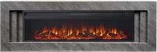Линейный электрокамин Royal Flame Line 60 SFT Concrete с очагом Vision 60 LOG LED