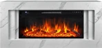 Линейный электрокамин Royal Flame Line 42 SFT White Marble с очагом Vision 42 LOG LED