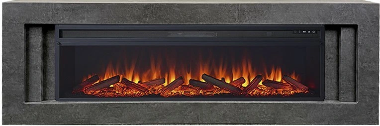 Линейный электрокамин Royal Flame Line 60 SFT Dark Grey с очагом Vision 60 LOG LED
