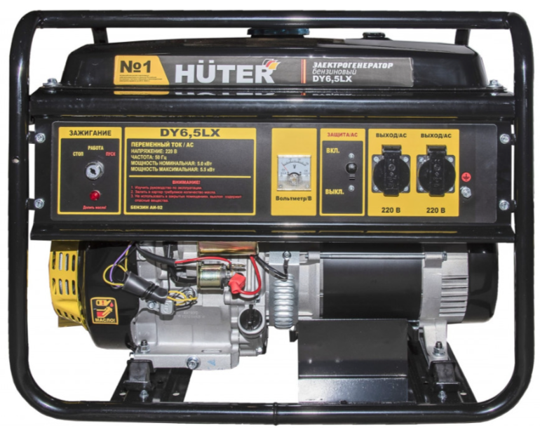 Бензиновый генератор Huter DY6.5LX-электростартер фото#10