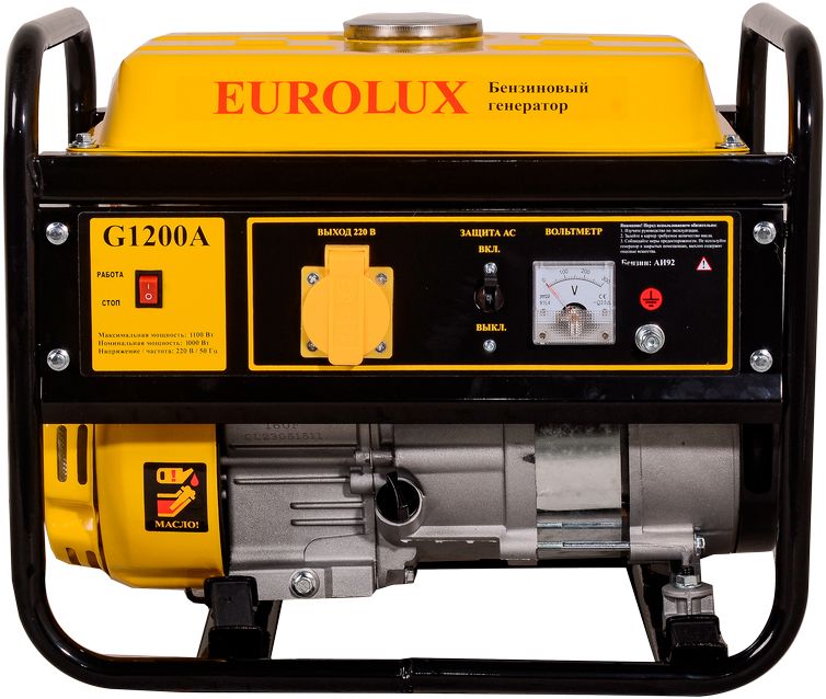 Бензиновый генератор Eurolux G1200A фото#2