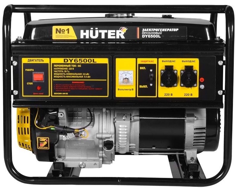 Бензиновый генератор Huter DY6500L фото#4