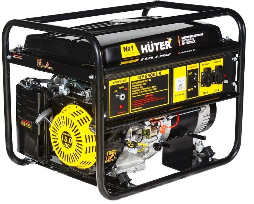 Бензиновый генератор Huter DY6500LX-электростартер фото#9
