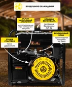 Бензиновый генератор Huter DY8000LX фото#4