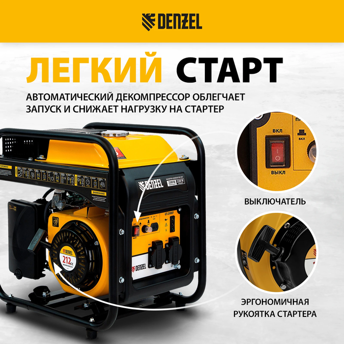 Бензиновый генератор DENZEL GT-2500iF фото#8
